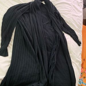 Black Maxi Sweater Duster